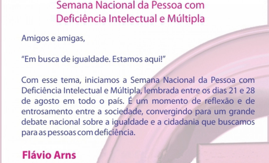 Semana Da Pessoa Com Deficiencia Intelectual E Multipla Secretaria Da Educacao E Do Esporte