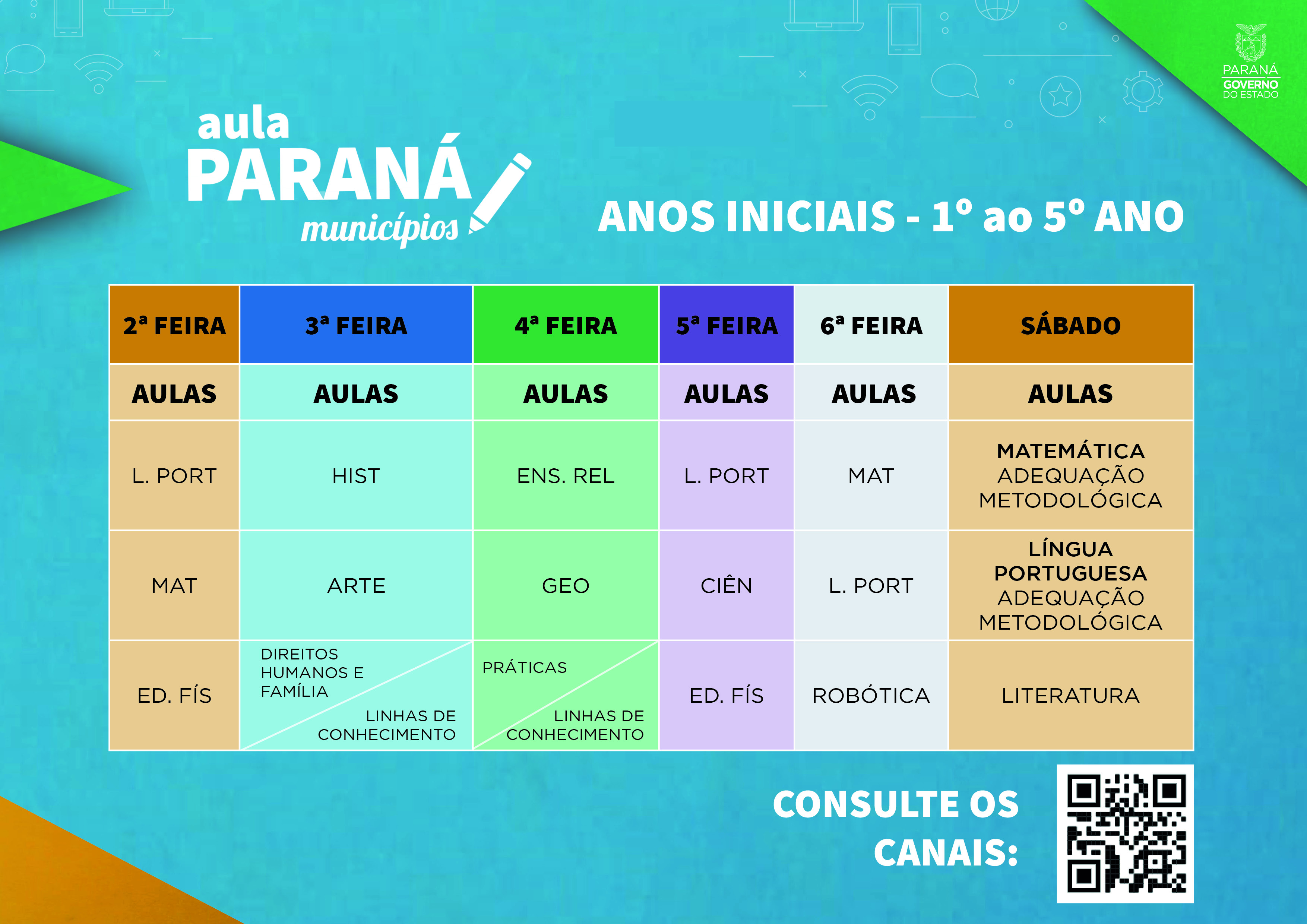 grade semanal atualizada em 19 de maio