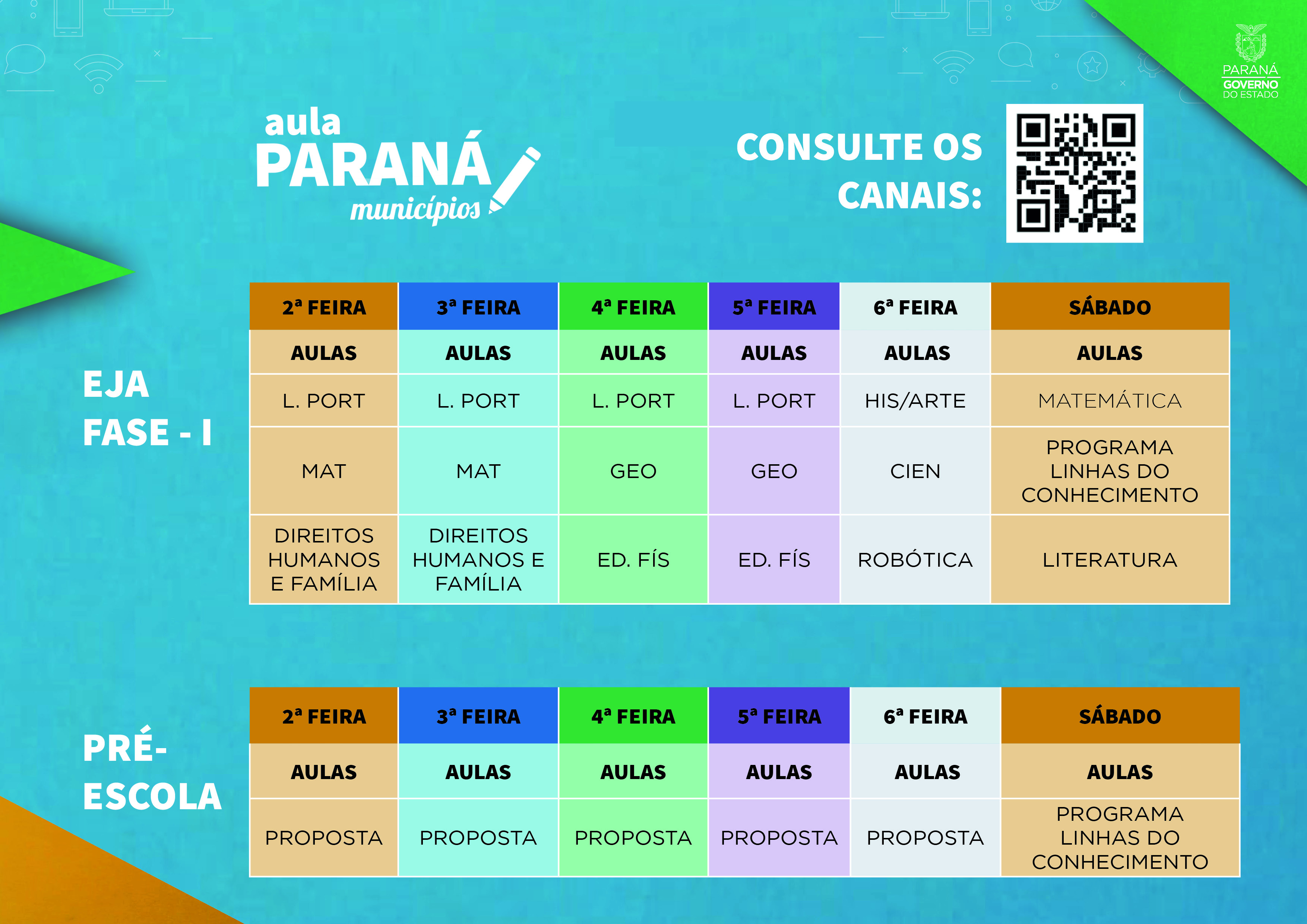 grade semanal Eja e Pré-escola atualizada