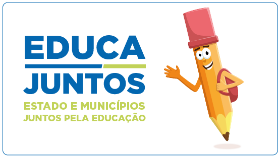 Logotipo do Programa Educa Juntos - Estado e Municípios Juntos pela Educação