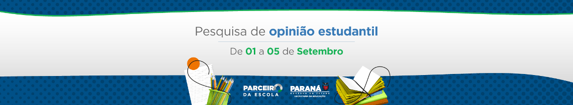 Banner "Pesquisa de opinião estudantil" - Programa Parceiro da Escola