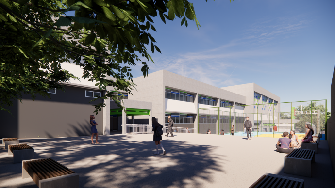 Imagem pátio escola - Mais Escolas Paraná