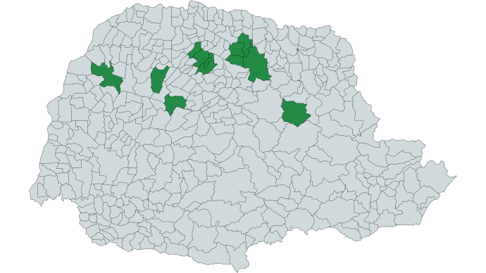 Imagem do Mapa do Paraná - Mais Escolas Paraná - Concorrência Internacional - Lote Norte