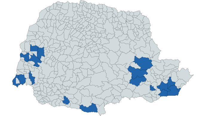 Imagem do Mapa do Paraná - Mais Escolas Paraná - Concorrência Internacional - Lote Sul