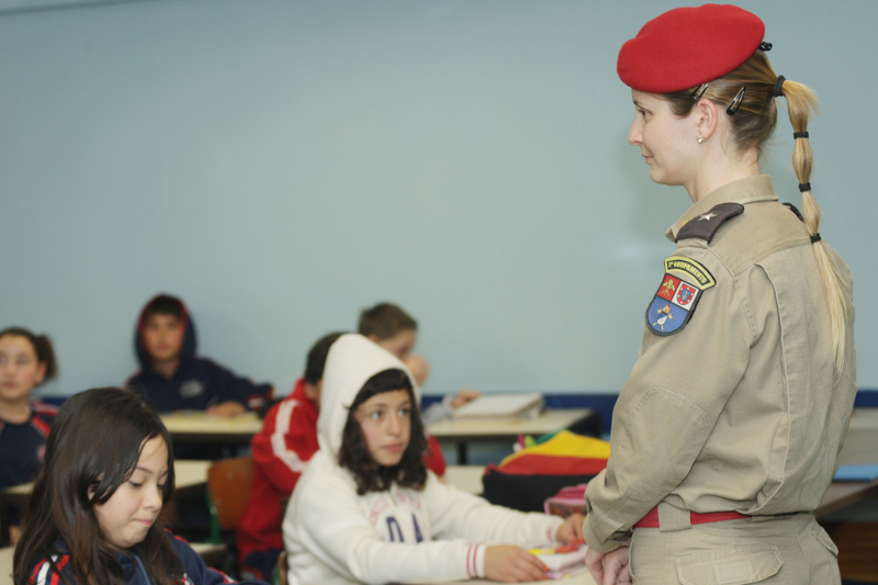 Programa Brigada Escolar no Colégio Estadual Polivalente. Foto de arquivo.