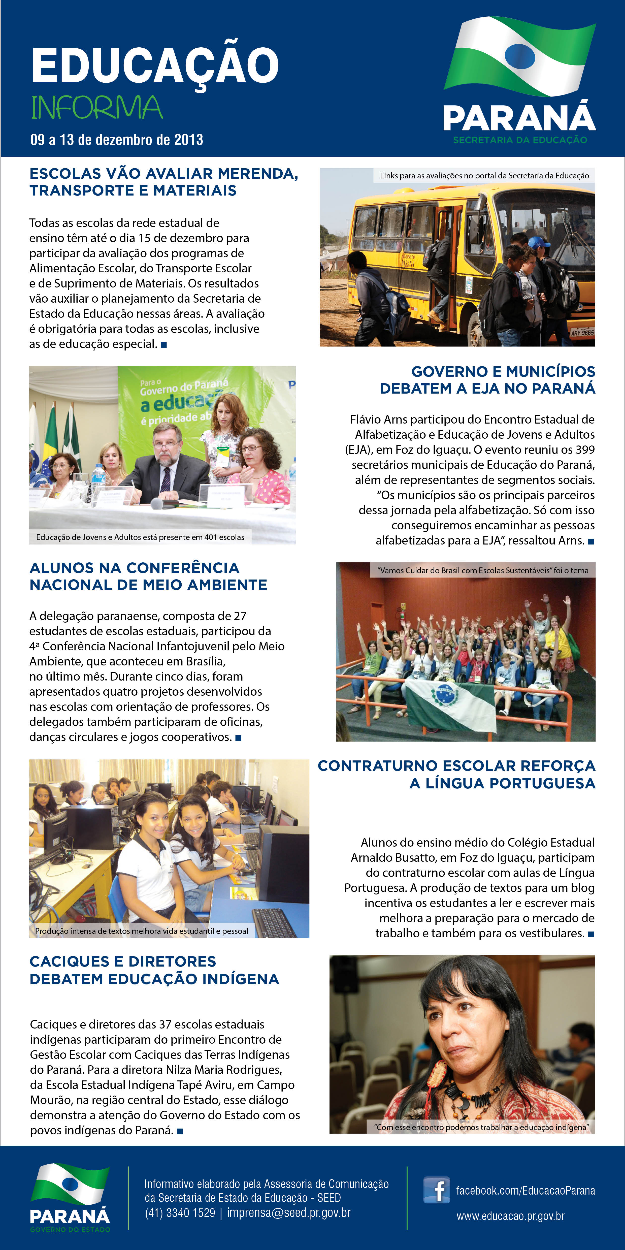 Informativo professores 09 a 13 dezembro