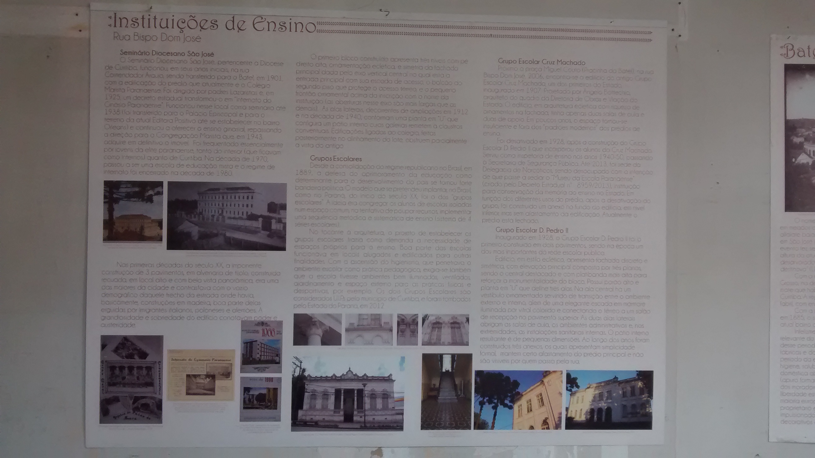 Painel expositivo - Rua Bispo Dom José