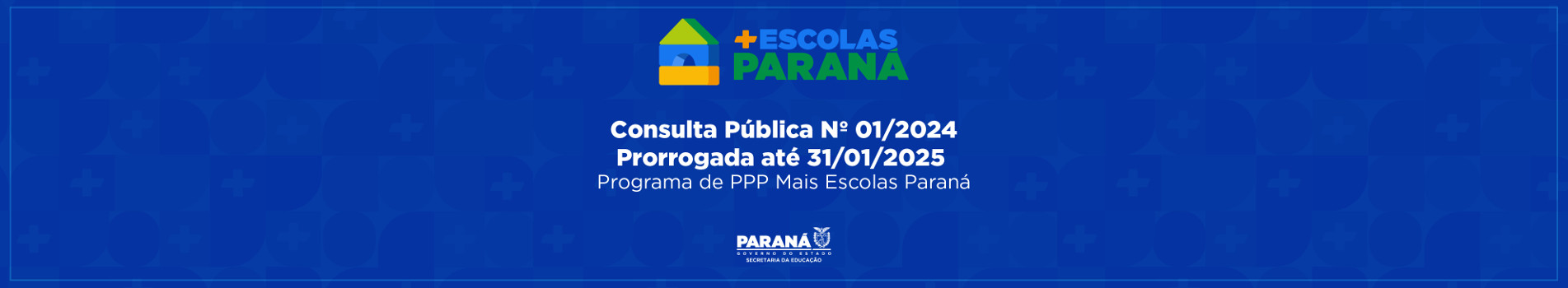 Banner informando sobre a prorrogação da Consulta Pública n.º 01/2024 para a data de 31/01/2025.
