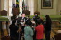 Vice-governador e secretário da Educação Flávio Arns em coletiva sobre o Sistema de Avaliação da Educação Básica do Paraná, no salão nobre do Colégio Estadual do Paraná.