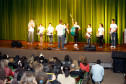 Apresentação de alunos no Centro Cultural de Umuarama, durante a Caravana da Poesia. 18-09-13.