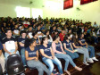 Mais de 300 jovens, entre 15 e 18 anos, do Centro Estadual de Educação Profissional Manoel Moreira Pena, Colégio Agrícola de Foz do Iguaçu e Colégio Estadual Monsenhor Guilherme, participaram de palestra promovida pela Assessoria Especial de Juventude (AEJ), do Governo do Estado. Na foto, jovens do Monsenhor Gulherme.