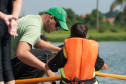 Remo é opção de atividade no contraturno para alunos do 6º e 7º anos do Colégio Estadual Luiza Ross, no Parque Náutico do Iguaçu, em Curitiba. 