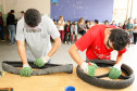 Colégio Estadual Professora Ana Maria Vernick Kava, Araucária, projeto com reciclagem de pneus. 22-11-13.