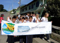 Escolas do Paraná cumprem nova etapa do projeto Sustentabilidade: Da escola ao rio. Na foto, alunos de Mallet participam do projeto.