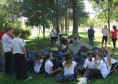 Escolas do Paraná cumprem nova etapa do projeto Sustentabilidade: Da escola ao rio. Na foto, alunos de Mallet participam do projeto.