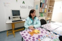 Hospital Infantil Waldemar Monastier, na foto aulas do Sareh, pedagoga Rozeli de Fatima de Pissai Gabardo Pereira, 18-02-14.