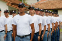 Alunos Soldados da Polícia Militar no curso do BPEC. 24-02-14.
