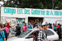Colégio Estadual Desembargador Guilherme de Albuquerque Maranhão, Curitiba, alunos voltam as aulas depois da paralisação do Sindicato dos Professores. 05-05-14.