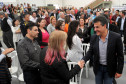 Governador Beto Richa, acompanhado pelo Prefeito Marcio Wosniack, Deputado Francisco Buhrer e demais autoridades, inaugura o Colégio Estadual de Educação Profissionalizante Erotides Angelo Nichele.
Fazenda Rio Grande, 27/06/2014
 