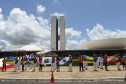 Congresso Nacional realiza cerimônia de hasteamento do Pavilhão Nacional, em comemoração ao Dia da Bandeira. O Brasil comemora a data desde 1889, ano da Proclamação da República.