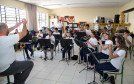 Banda Musical de Concerto do Colégio Estadual Professora Maria Gai Grendel. Foto de 2013.
