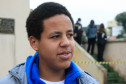 Pedro Guedes, 15 anos, foi um dos estudantes escolhidos para carregar a tocha que simbolizou o Dia Olímpico no Colégio
