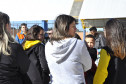Representantes da Secretaria de Estado da Educação (SEED) se reuniram na manhã desta quinta-feira (11) com estudantes do Colégio Estadual Casemiro Karman, em Campo Largo (Região Metropolitana de Curitiba), para acompanhar o andamento das obras do novo prédio da escola, no bairro Rivabem. Esta é a segunda vistoria conjunta da SEED e estudantes na escola.