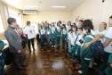 Secretaria Estadual de Educação do Paraná; Alunos da rede estadual que participaram da V Conferência Nacional Infantojuvenil pelo Meio Ambiente visitam a SEED. 19-06-18. Foto: Hedeson Alves