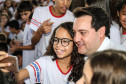 O governador Carlos Massa Ratinho Junior lança o programa Escola Segura. Foz do Iguaçu, 09/05/2019 - Foto: Geraldo Bubniak/ANPr