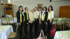 Diretora Silvana, Direção Auxiliar Santirene, Autora Adelia Maria Wolner, Prof.ª Sonia Regina e Prof.ª Ana Luiza.