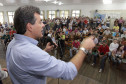 Santa Lúcia - O governador Beto Richa anuncia a pavimentação poliédrica, recape asfáltico no centro da cidade e o repasse de recursos ao programa do calcário, em Santa Lúcia, Região Oeste do Estado. Participaram da solenidade; prefeito de Santa Lúcia Renato Tonidandel e os deputados; Caito Quintqna, Nereu Moura e o coordenador da Região Metropolitana de Cascavel, Sergio Terres.