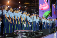 Estudantes de Colégio Cívico-Militar de Piraí do Sul se apresentam para milhares de pessoas no palco do Verão Maior Paraná