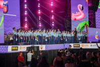 Estudantes de Colégio Cívico-Militar de Piraí do Sul se apresentam para milhares de pessoas no palco do Verão Maior Paraná