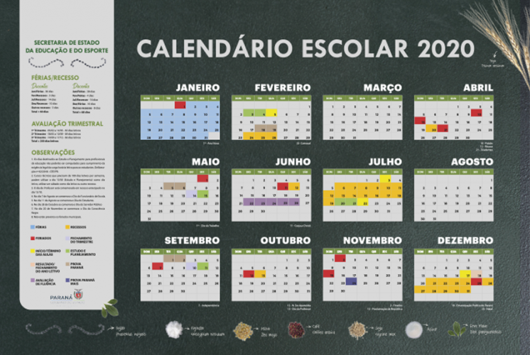 calendário escolar