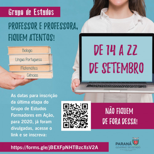 Informações gerais sobre a 3ª etapa do grupo de estudo Formadores em Ação