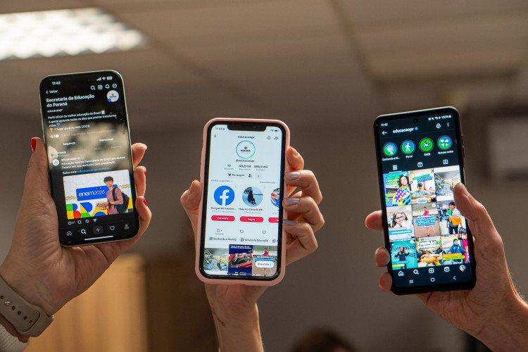 Redes sociais oficiais da Secretaria de Estado da Educação do Paraná