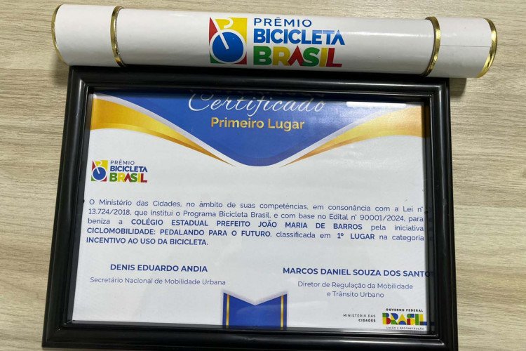 Projeto de mobilidade urbana de escola estadual é premiado pelo Ministério das Cidades