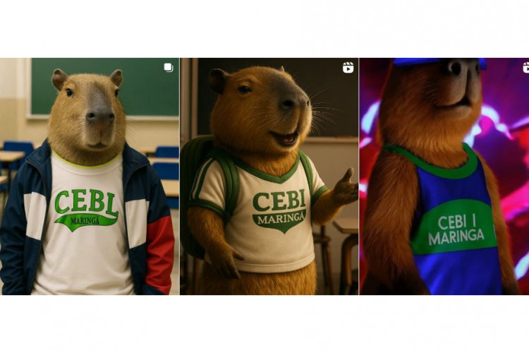 Com IA, alunos de colégio em Maringá criam capivara virtual que tira dúvidas no Instagram