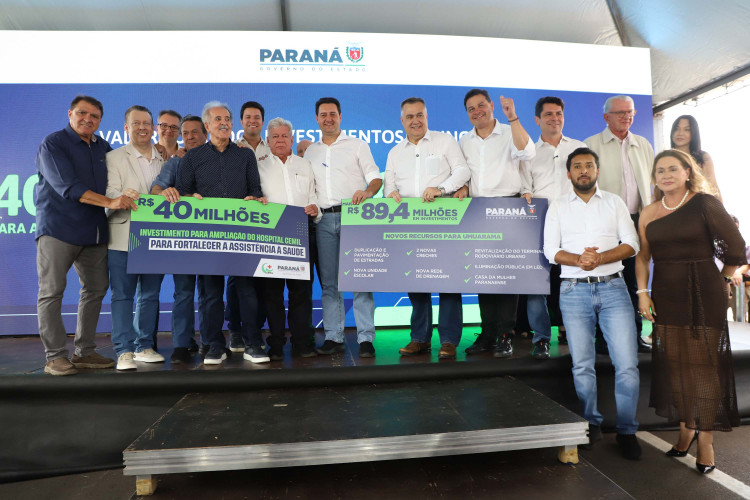 Governador anuncia R$ 90 milhões para escola e obras de infraestrutura em Umuarama