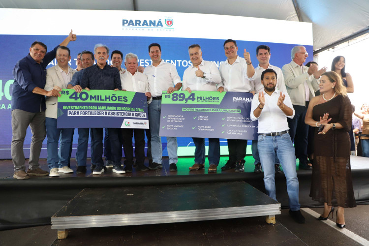 Governador anuncia R$ 90 milhões para escola e obras de infraestrutura em Umuarama