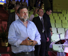 Governador em exercício Flávio Arns durante a abertura da 20ª edição nacional das Olimpíadas Especiais das Apaes em Maringá.