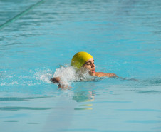 MARINGÁ-PR / XX OLIMPÍADAS ESPECIAÍS DAS APAES - VILA OLÍMPICA - COMPETIÇÃO: NATAÇÃO 25M PEITO - Raquel Alves - (Apae - Tocantins) - Foto: Giuliano Gomes