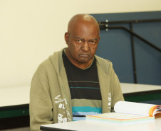 TATUQUARA-PR 14 DE NOVEMBRO DE 2012 - COLÉGIO ESTADUAL GUILHERME MARANHÃO - PARANÁ ALFABETIZADO - NA FOTO: Antonio Pedro Cargmelli