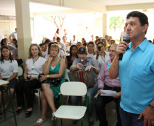 No Colégio Estadual Duque de Caxias, em Goioerê, Arns entregou duas novas salas de aula, realizada em convênio com a prefeitura e recursos repassados pelo Estado.