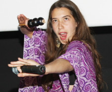 LARANJEIRAS DO SUL - CARAVANA DA POESIA - APRESENTAÇÃO MUSICAL E POESIA COM YARA - FOTO: GIULIANO GOMES/SEED