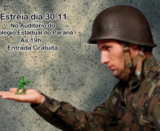 O Colégio Estadual do Paraná exibe na sexta-feira (30), a partir das 19 horas, o curta-metragem feito pelos formandos no curso de Técnico em Produção de Áudio e Vídeo. “Jogos de Guerra” trata de uma inusitada sequência de embates de um soldado remanescente de uma batalha.