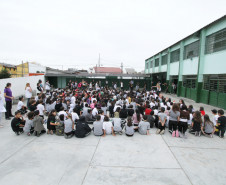 Programa Brigada Escolar no Colégio Estadual Etelvina Cordeiro Neves. Foto de arquivo.