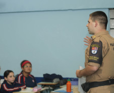 Programa Brigada Escolar no Colégio Estadual Polivalente. Foto de arquivo.