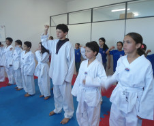 Estudante pratica a modalidade há oito meses, em atividade de contraturno, no Colégio Estadual Jardim Interlagos, em Cascavel.