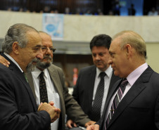 Da esquerda pra direita: Deputados Rasca Rodrigues (PV), Luiz Accorsi (PSDB), Nelson Luersen (PDT) e Ademar Traiano (PSDB).